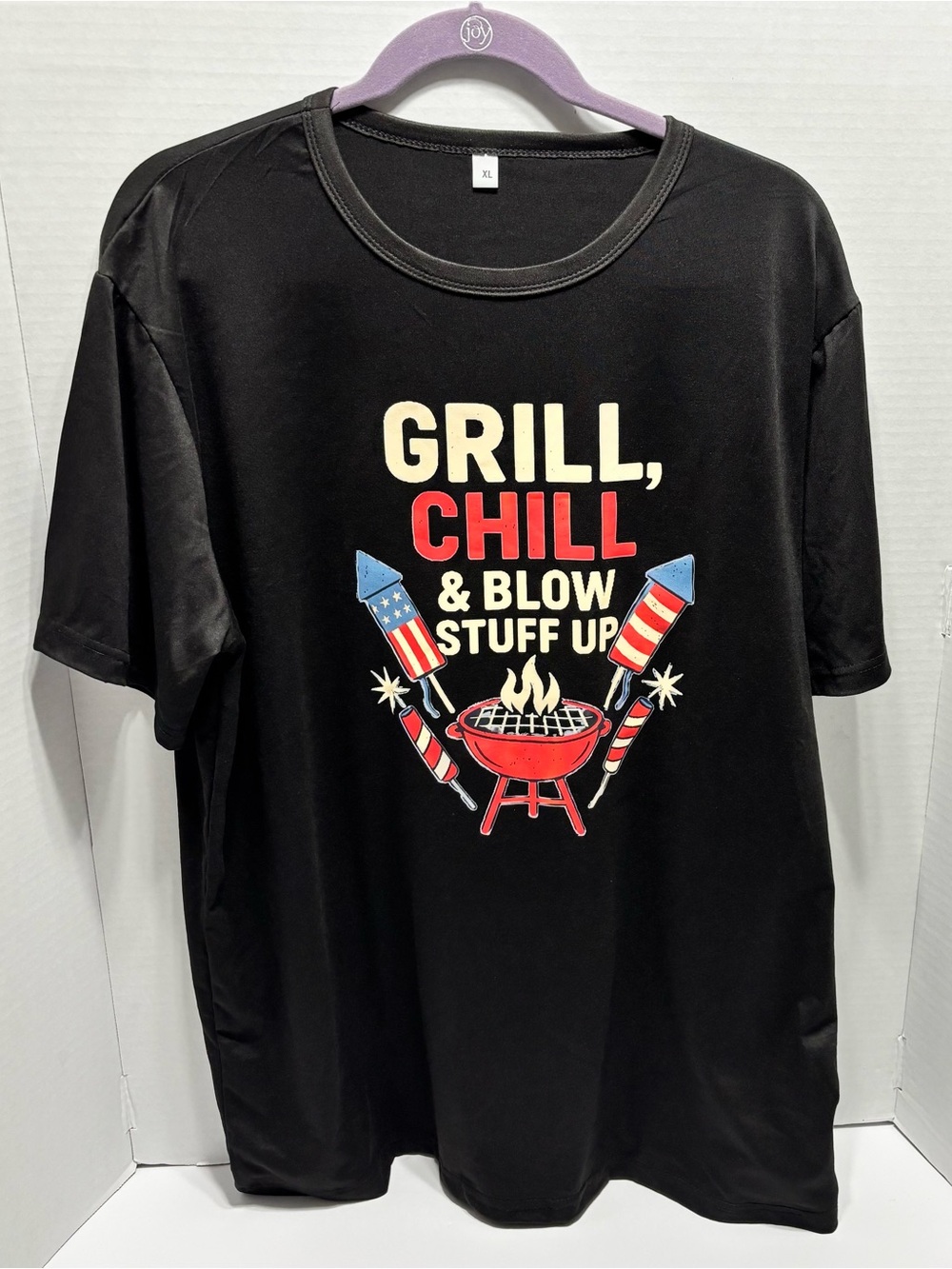 GRILL, CHILL & BLOW Stuff Up Black Graphic Tee Size XL UNISEX